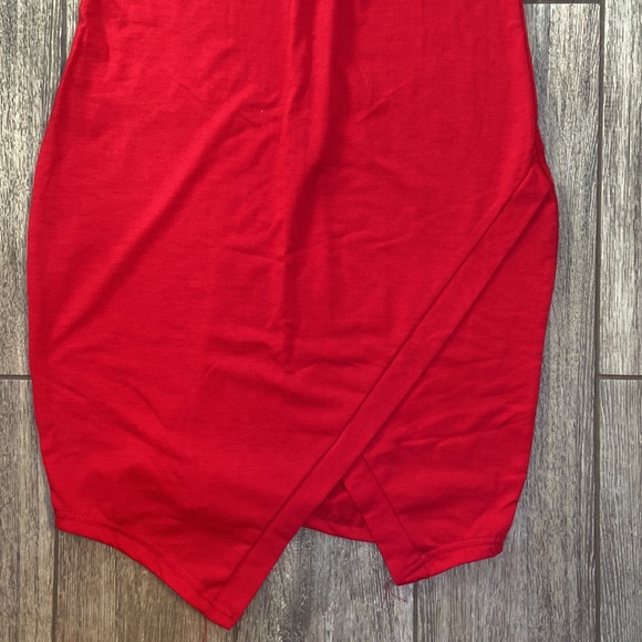 2/$20 Asymmetrical Mini T-shirt Dress - Picture 2 of 5